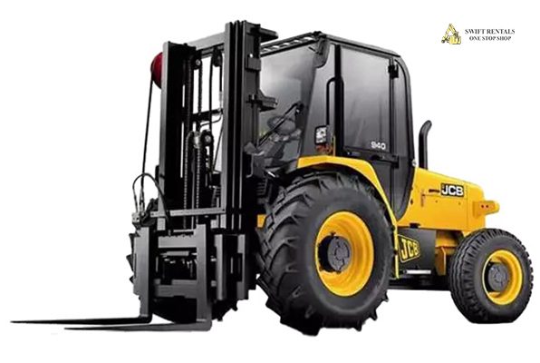 8000 lb Straight Mast Rough Terrain Forklift 21 4WD